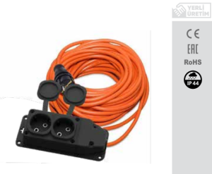 bakir kablolu İkİlİ monofaze grup prİz